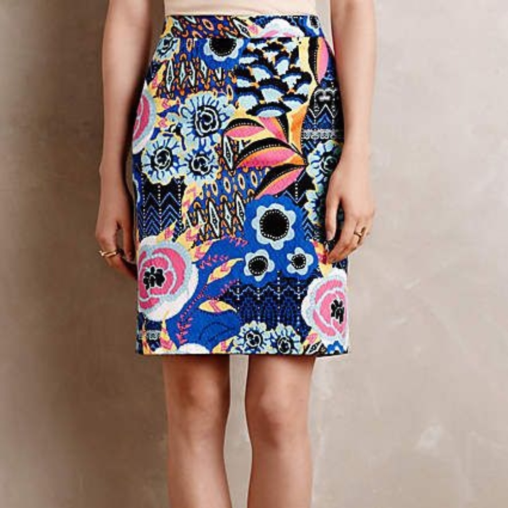 Anthropologie Tropicale Weston Pencil Skirt